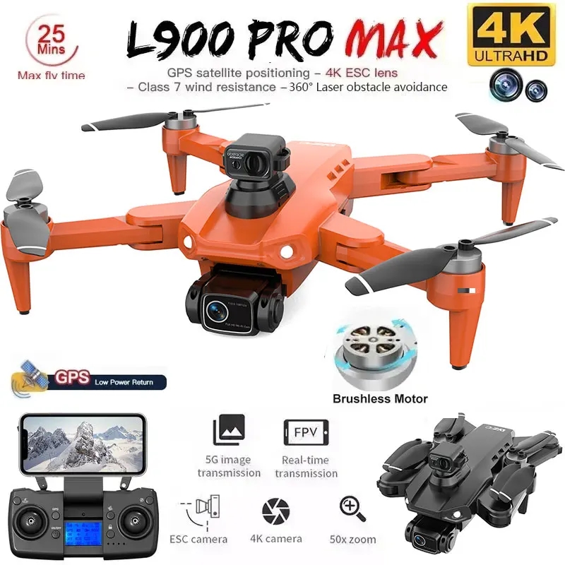 Drone E88Pro Rc 4K - L900 Pro MAX GPS โดรน 4K