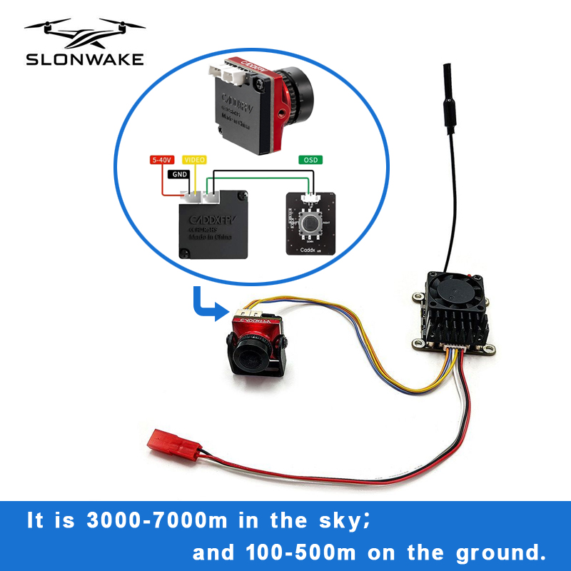 Rc Transmitter - เครื่องส่งสัญญาณไร้สาย FPV ระยะไกล 5.8Ghz 2W 2000MW