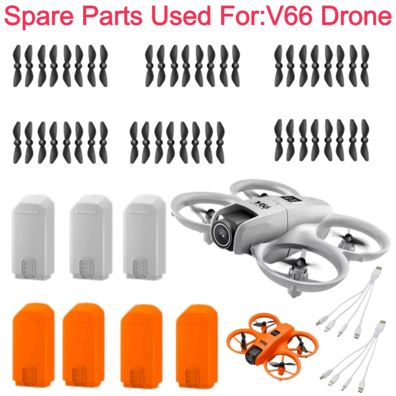 Drone Smart Rc - V66 สมาร์ทหลีกเลี่ยงอุปสรรค RC โดรน ควอดคอปเตอร์อะไหล่อุปกรณ์เสริม 3.7V