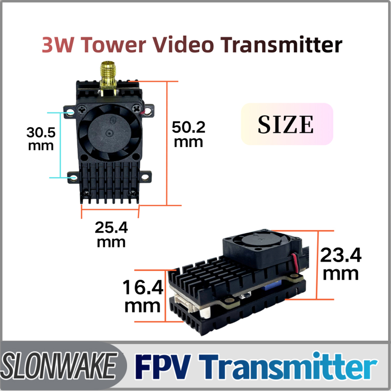 Rc Transmitter - โมดูลส่งสัญญาณวิดีโอ SLONWAKE 5.8G 3000mW แบบจำลอง VTX