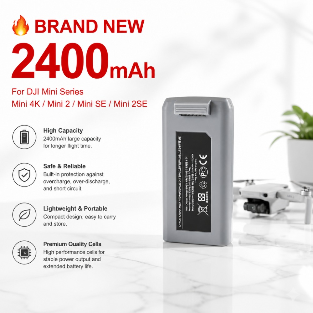 Drone Smart Rc - แบตเตอรี่ 2400mAh สำหรับ DJI Mini 4K/Mini