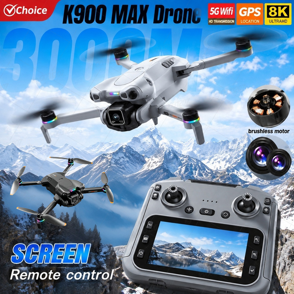 Drone Avion Rc - โดรน K900 MAX RC หน้าจอ 4.5