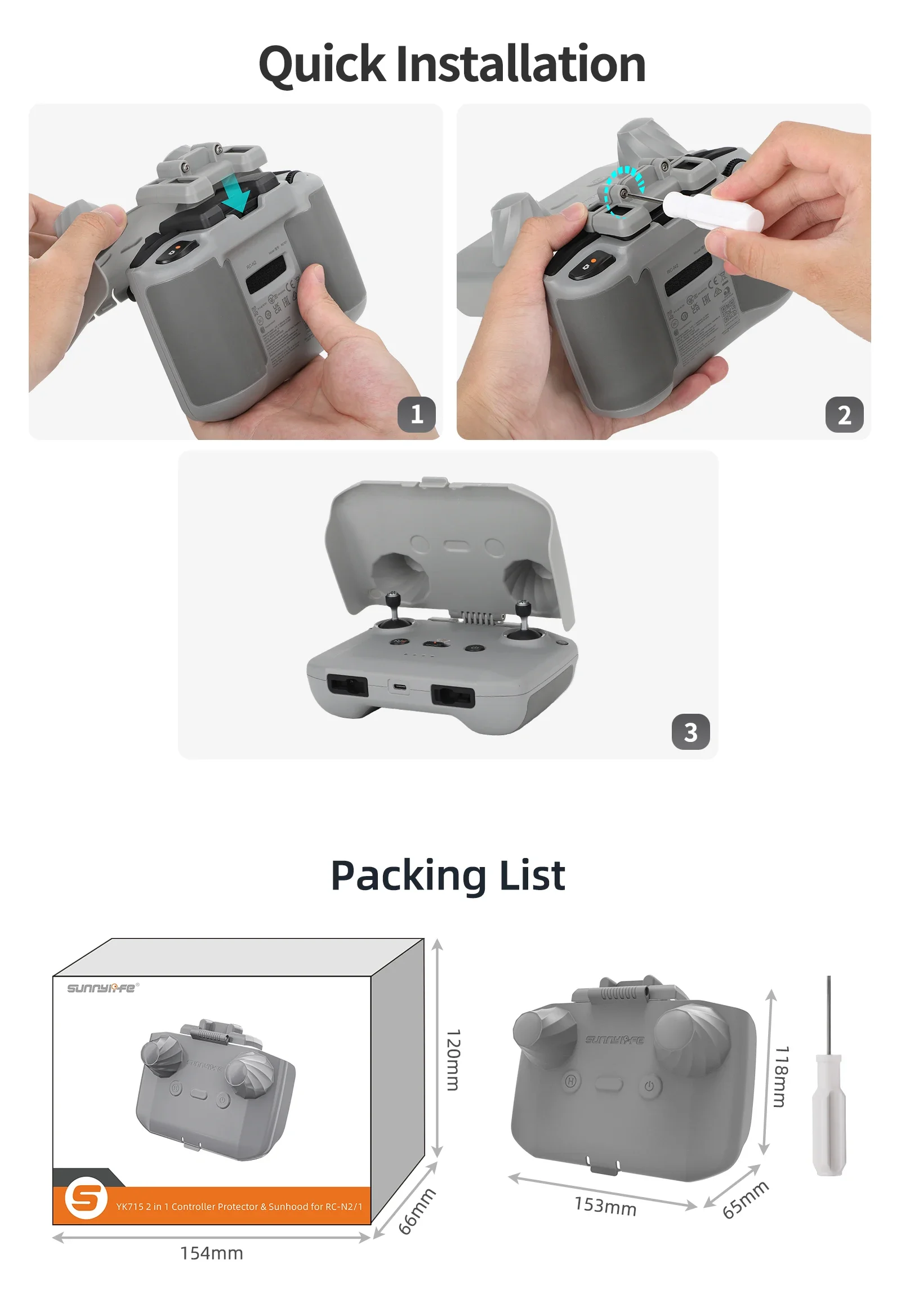 ฝาครอบป้องกันคอนโทรลเลอร์ 2 in - Drone Dji Rc N2 บทวิจารณ์และราคา