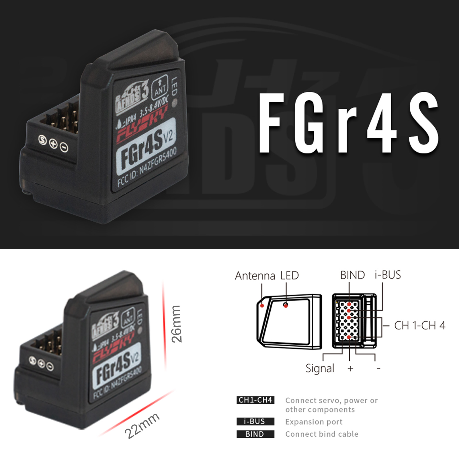 ฟลายสกาย FGR4S V2 ตัวรับสัญญาณ - Telemetry Module Rc บทวิจารณ์และราคา