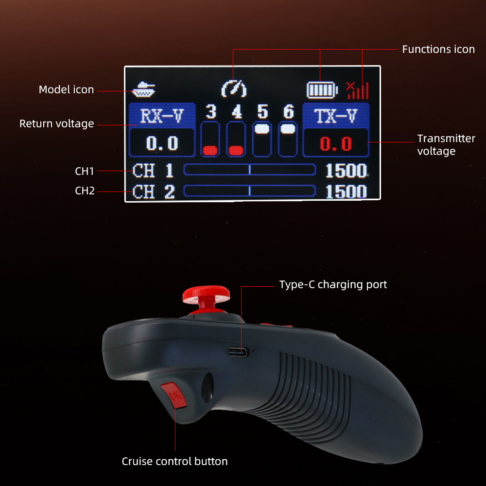 HOTRC DS-650 6CH 2.4G ระบบเครื - Telemetry Module Rc บทวิจารณ์และราคา