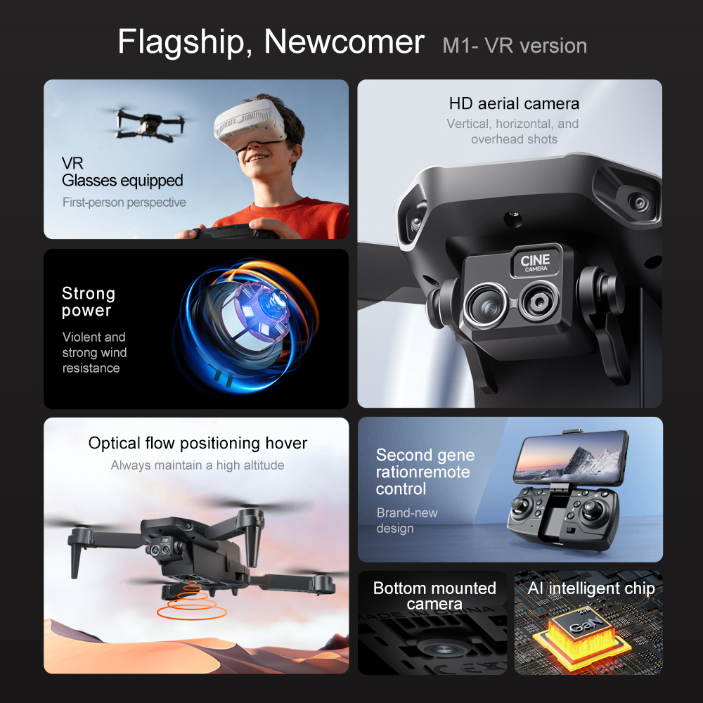 เลโนโว M1/M1VR โดรนพับได้พร้อม - Drone E88Pro Rc 4K บทวิจารณ์และราคา
