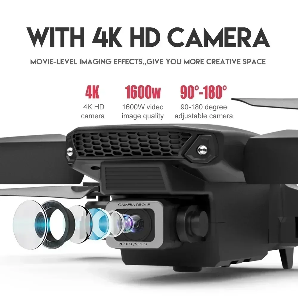 E88 Pro WIFI FPV Droneมุมกว้าง - Drone E88Pro Rc 4K บทวิจารณ์และราคา