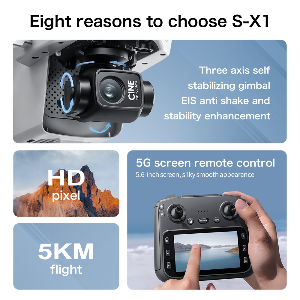 โดรน Lenovo S-X1 8K HD ระดับมื - Drone E88Pro Rc 4K บทวิจารณ์และราคา
