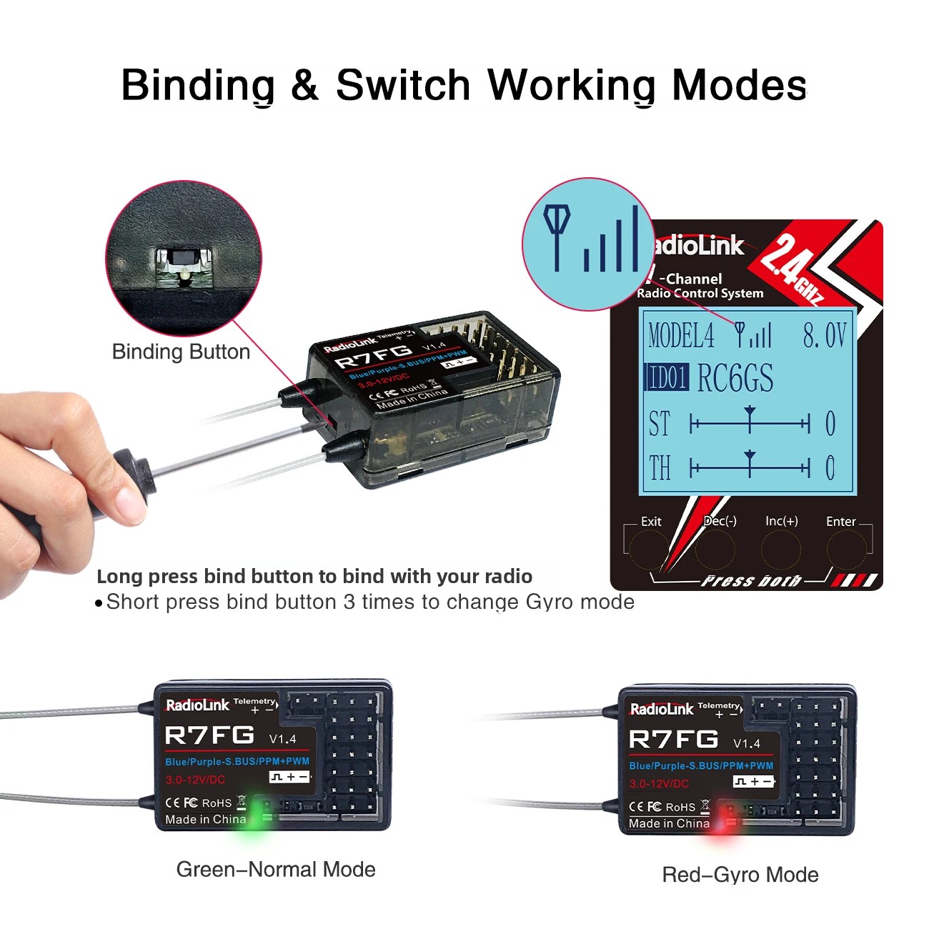 Radiolink R7FG 7 ช่องสัญญาณ 2. - Telemetry Module Rc บทวิจารณ์และราคา